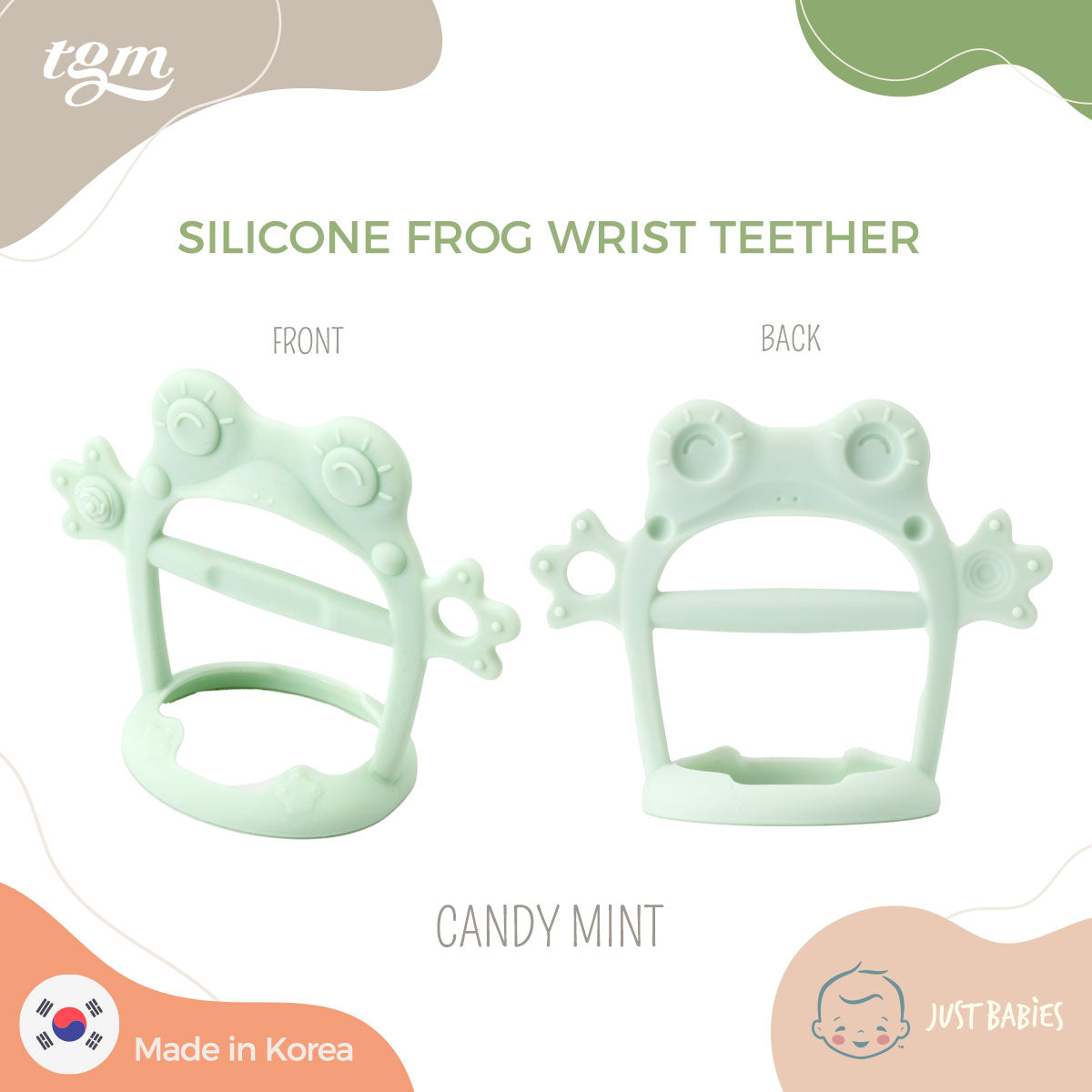 TGM Silicone Frog Wristband Teether with Case