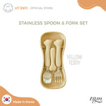 Load image into Gallery viewer, TGM Stainless Toddler Spoon &amp; Fork Set with Silicone Handle
